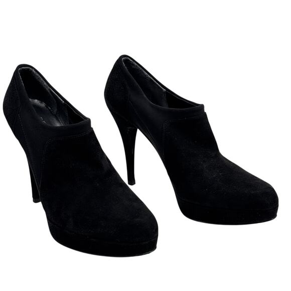 Stuart Weitzman Holdme Bootie Stiletto SZ 9 Women's Black Suede Ankle Whimsigoth - Picture 2 of 12